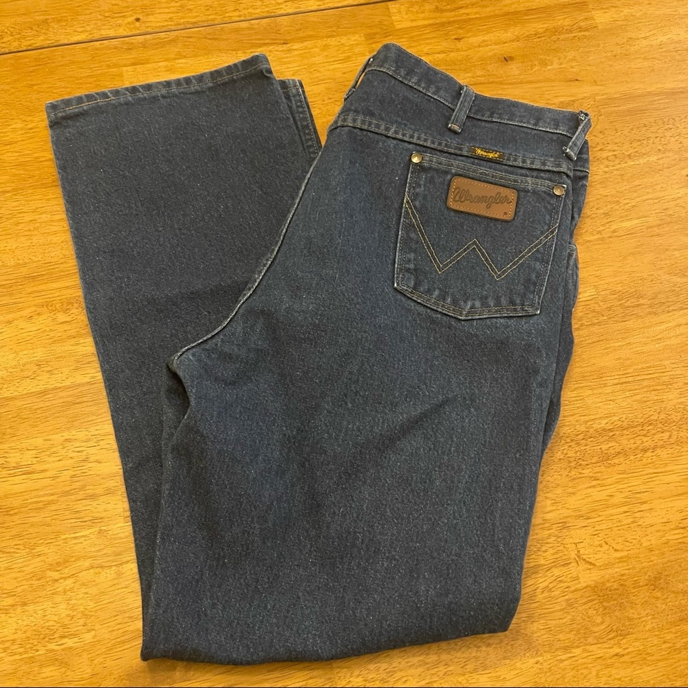 Wrangler Blue Jeans 36 MWZ Slim Fit Size 40 x 32 Inseam